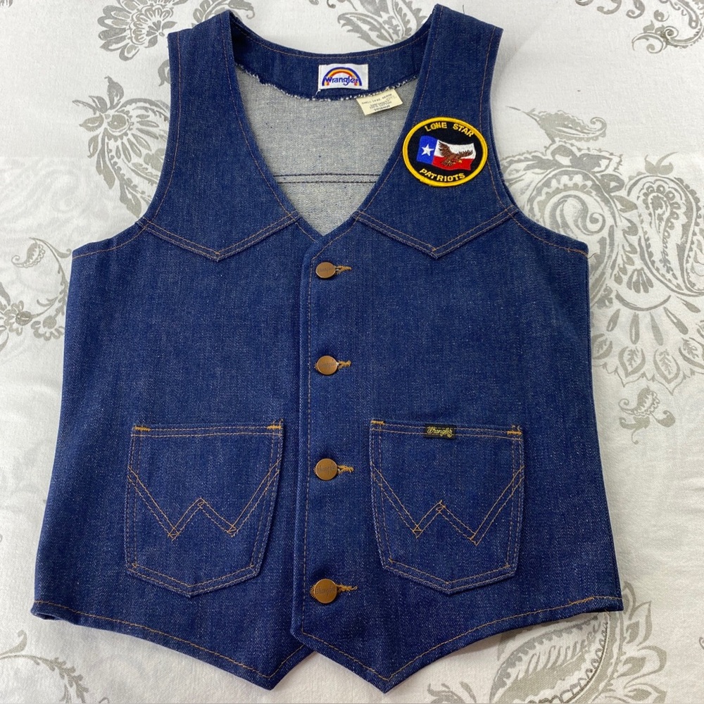 Vintage Wrangler Vest Ladies Rain
Bow Sanforest Tag 80's Small
Cowgirl